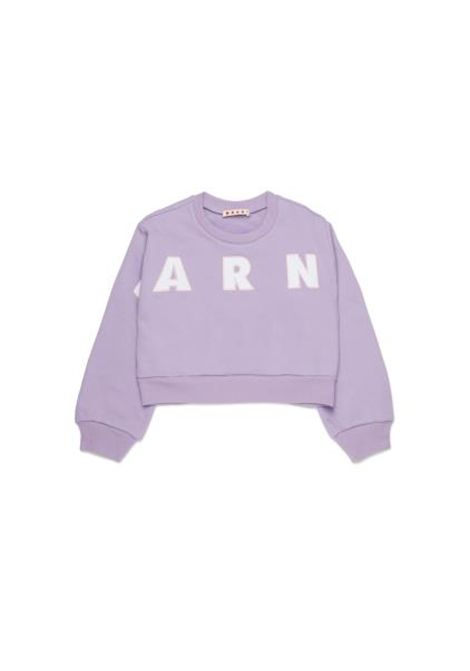 Felpa crop con logo MARNI KIDS | M01193 M00V00M612